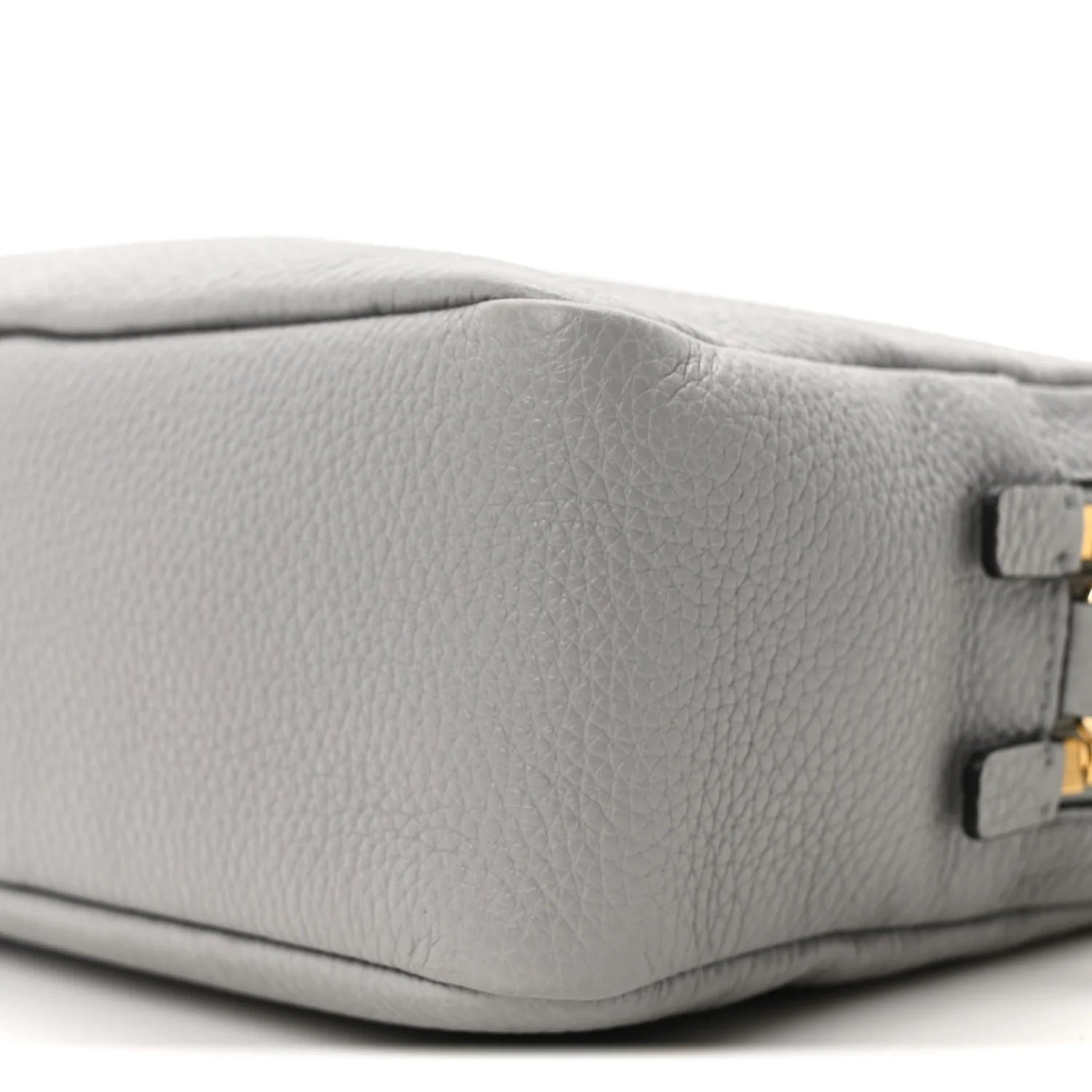 Vitello Daino Soft Medium Double Zip Shoulder Bag Ardesia