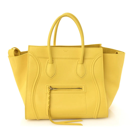 Supple Calfskin Medium Phantom Luggage Sun Yellow