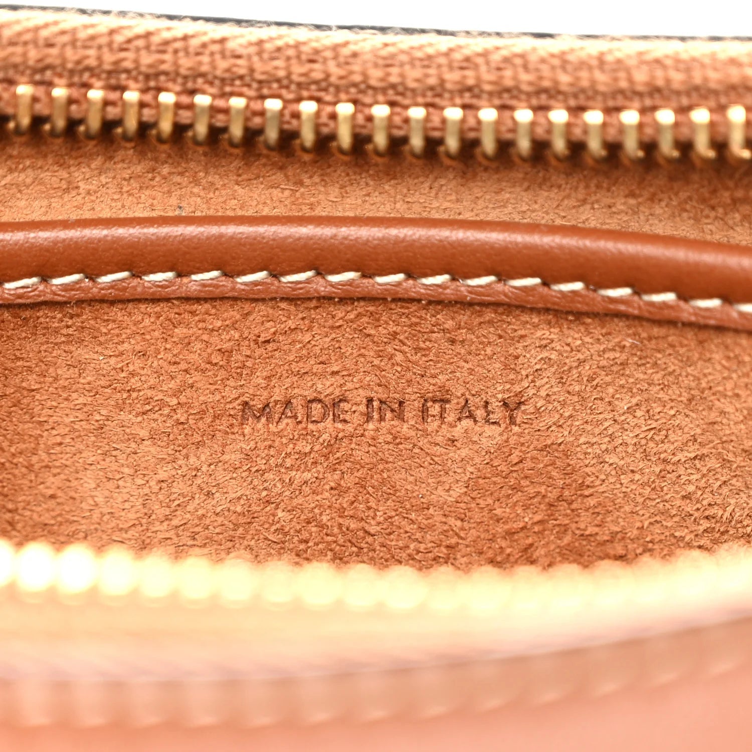 Smooth Calfskin Triomphe Embroidered Ava Shoulder Bag Tan
