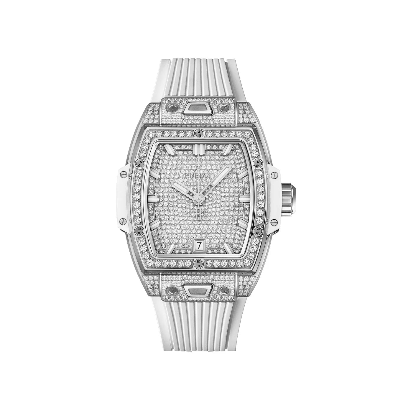 Spirit of Big Bang TITANIUM WHITE FULL PAVÉ Ref# 662.NE.9000.RW.1604