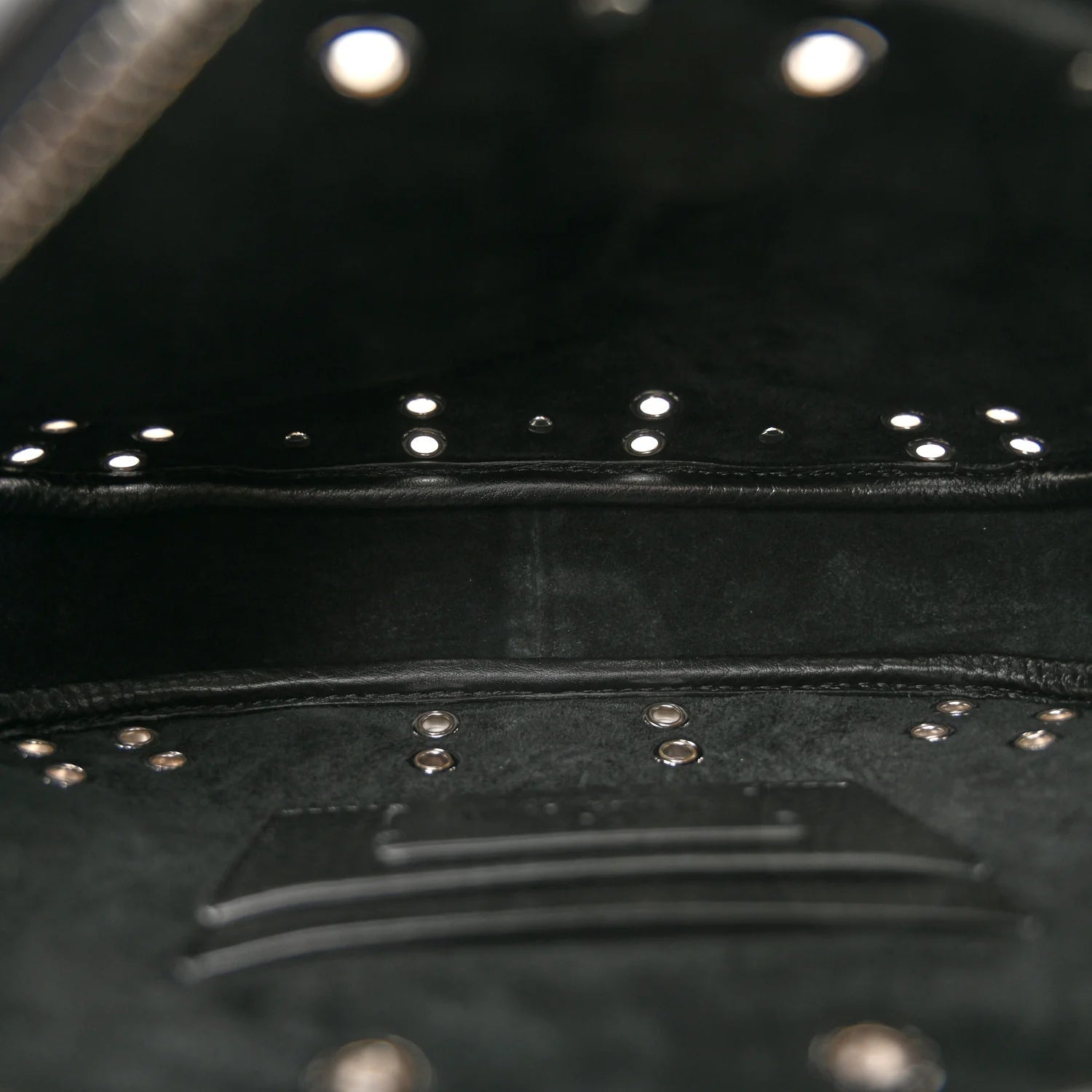 Grainy Calfskin Studded Nellcote Crossbody Bag Black