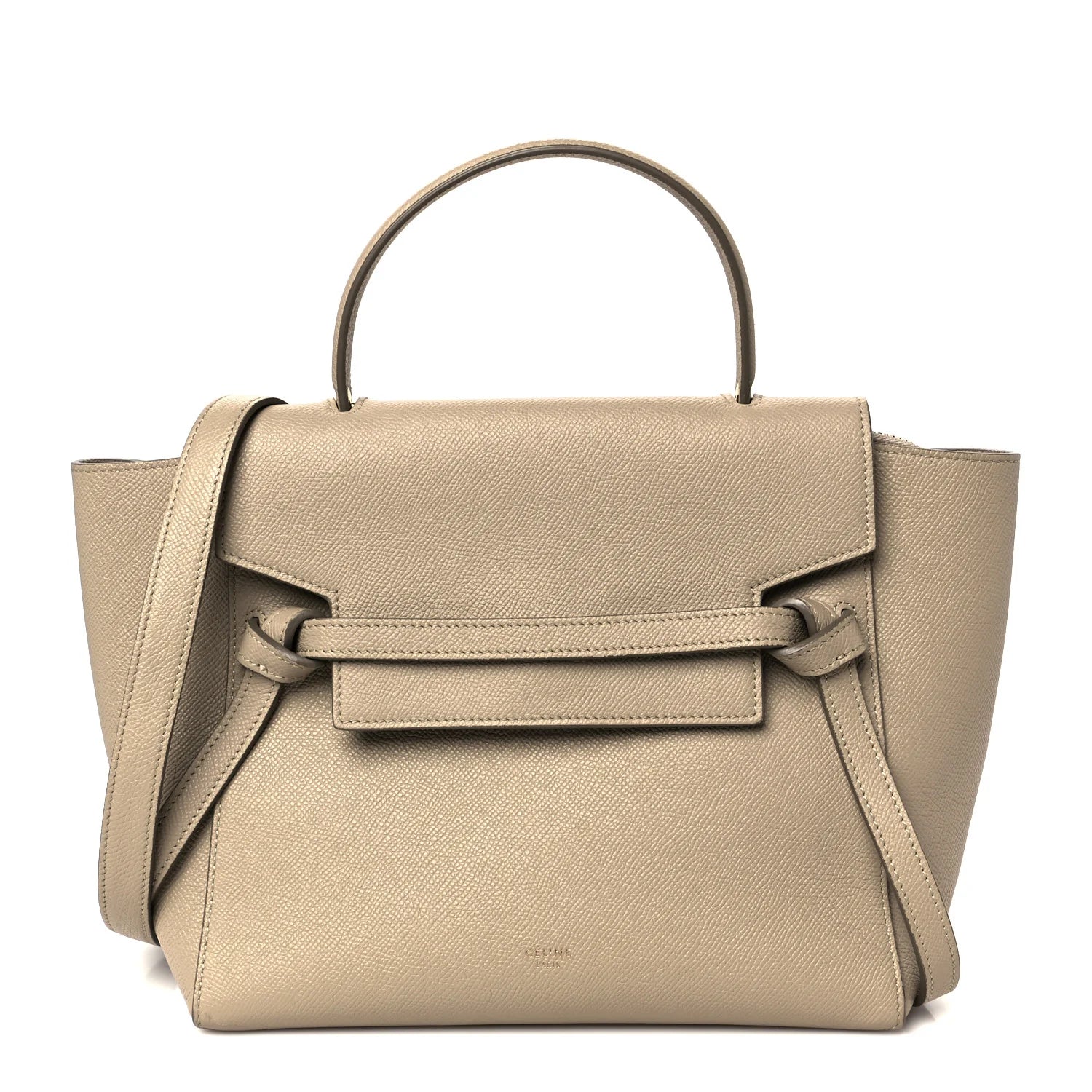Grained Calfskin Nano Belt Bag Light Taupe