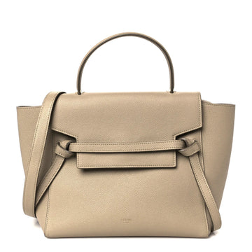 Grained Calfskin Nano Belt Bag Light Taupe