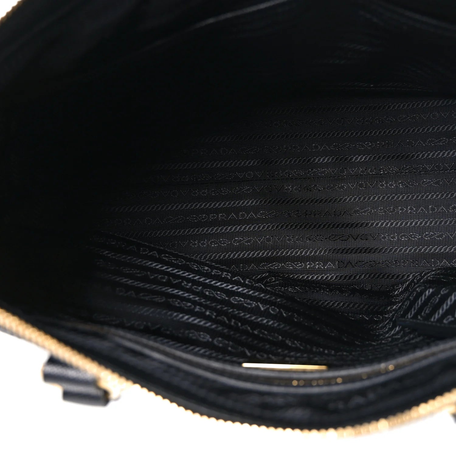 Tessuto Nylon Saffiano Shopping Tote Black