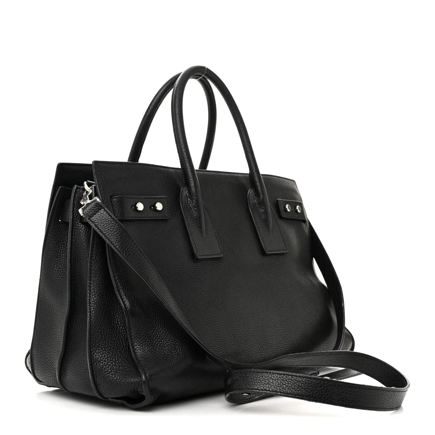 Grained Calfskin Small Supple Sac De Jour Black