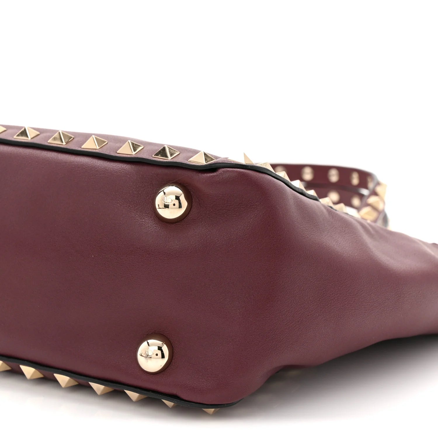 Vitello Mini Rockstud Tote Rubin
