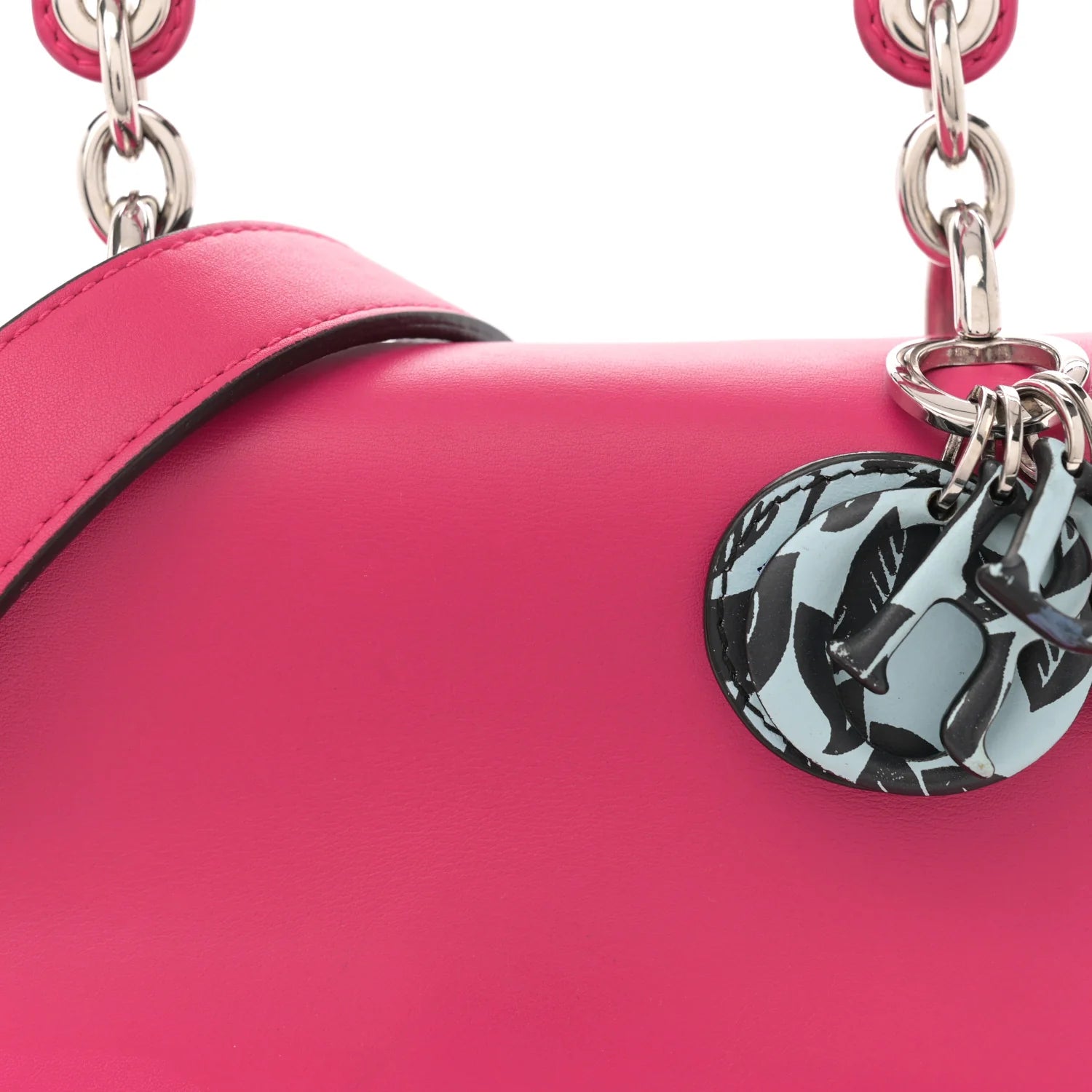 Smooth Calfskin Mini Be Dior Flap Pink