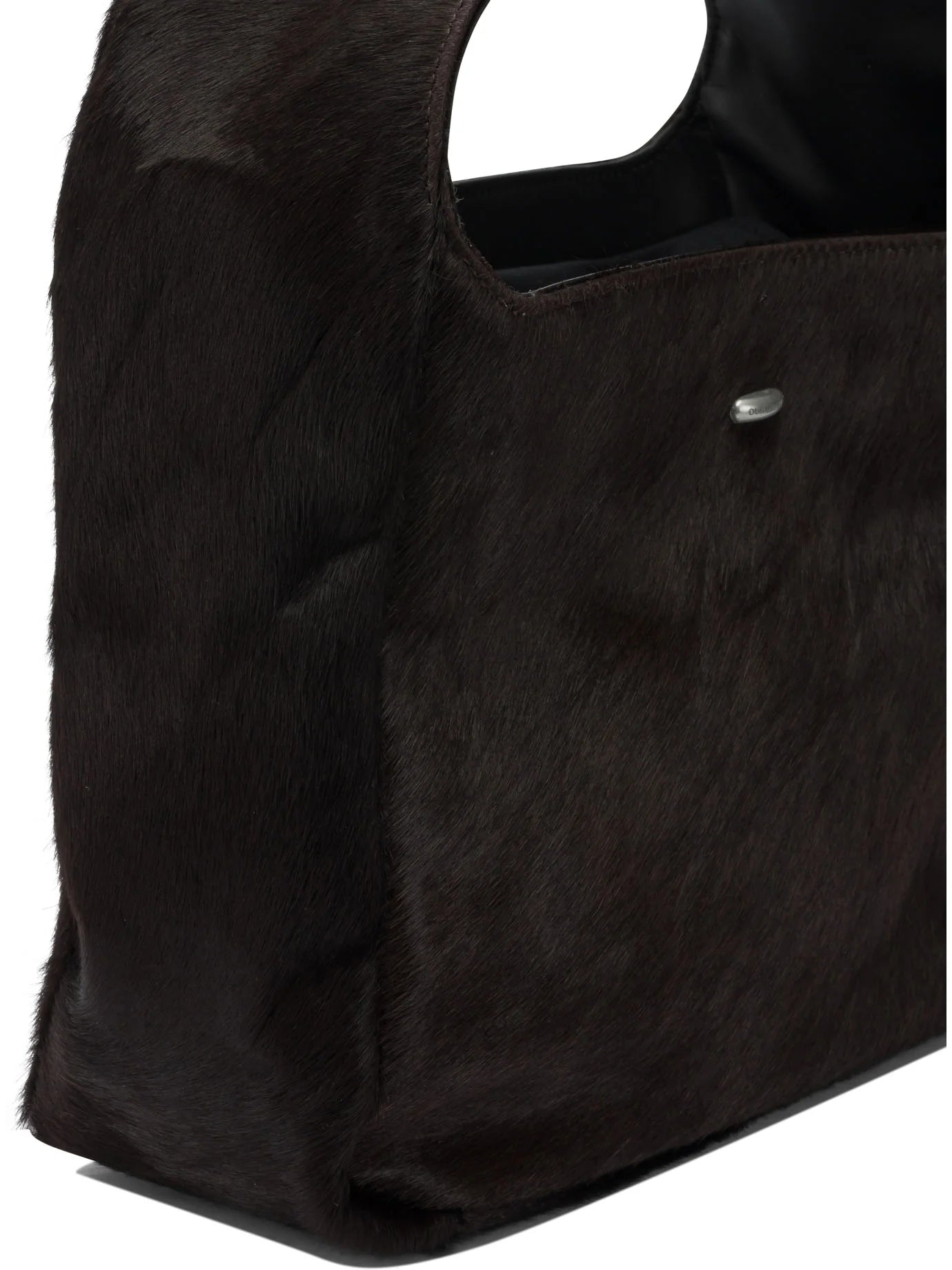 CHOCOLATE COW LEATHER SHOULDER BAG