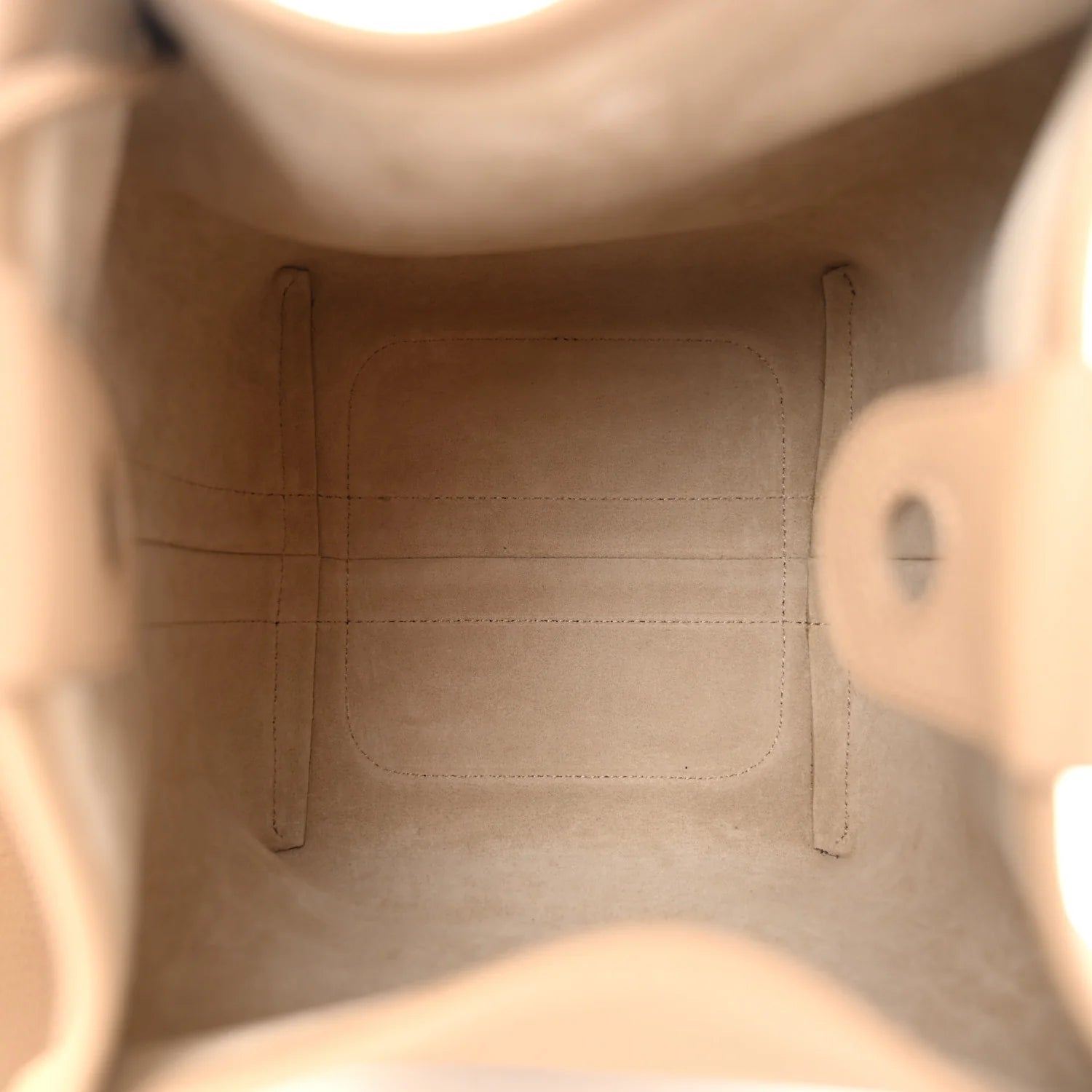 Grained Calfskin Micro Bale Bag Light Mastic