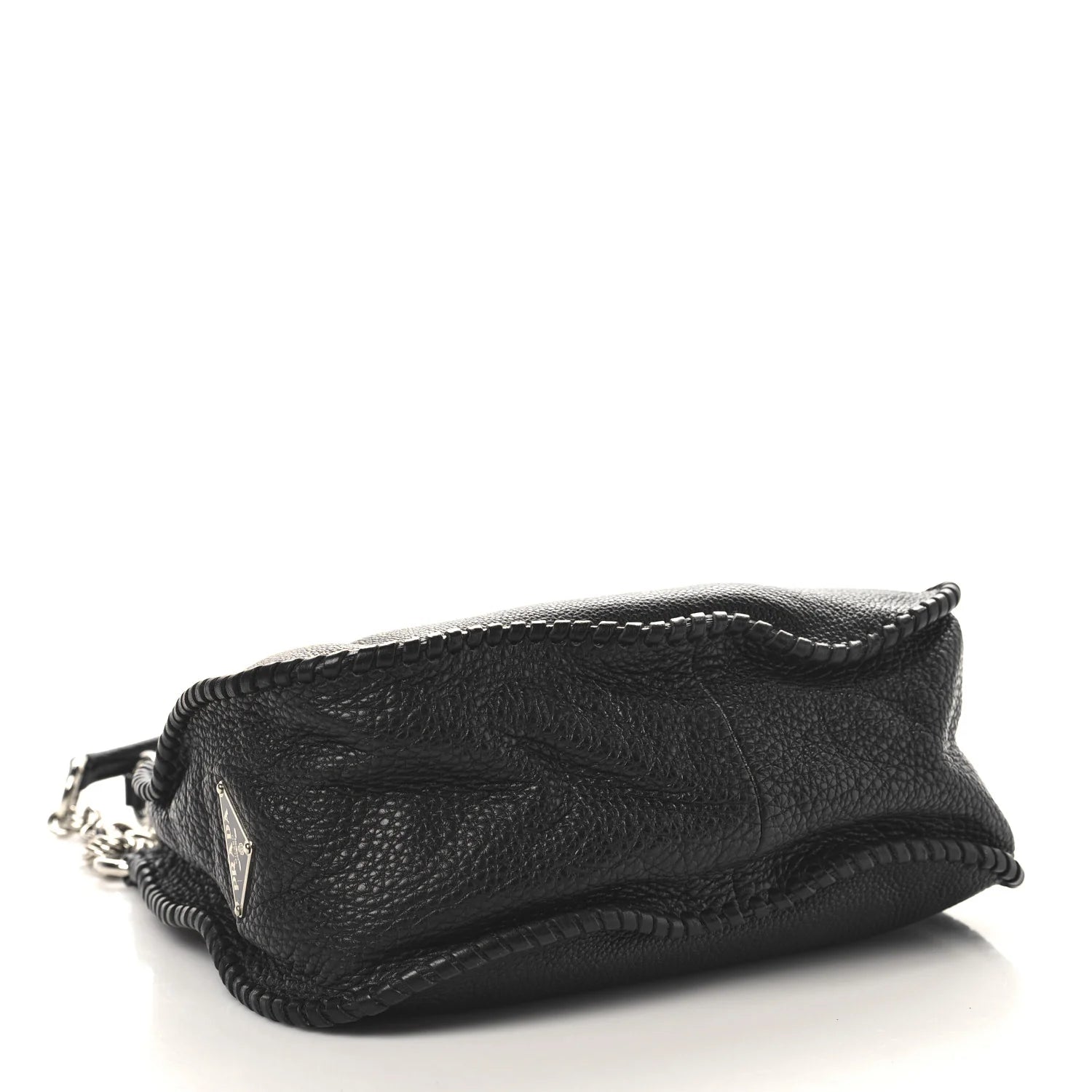 Vitello Daino Chain Braided Hobo Black