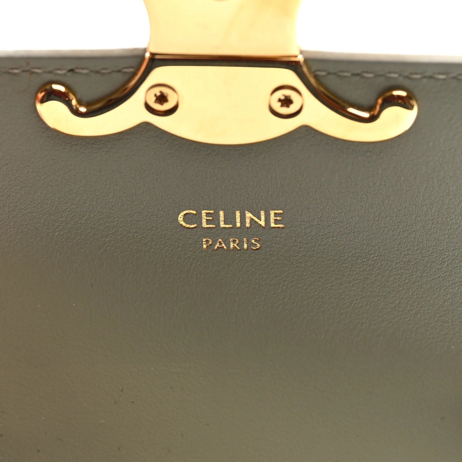 Shiny Calfskin Mini Triomphe Chalk