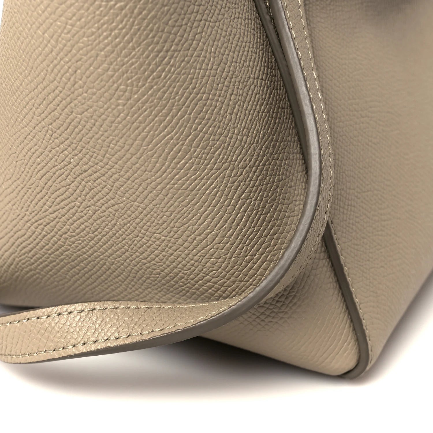Grained Calfskin Nano Belt Bag Light Taupe