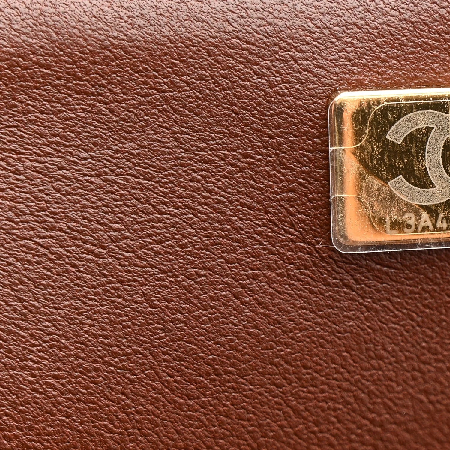 Shearling Lambskin Quilted Large Furry Coco Flap Beige Brown