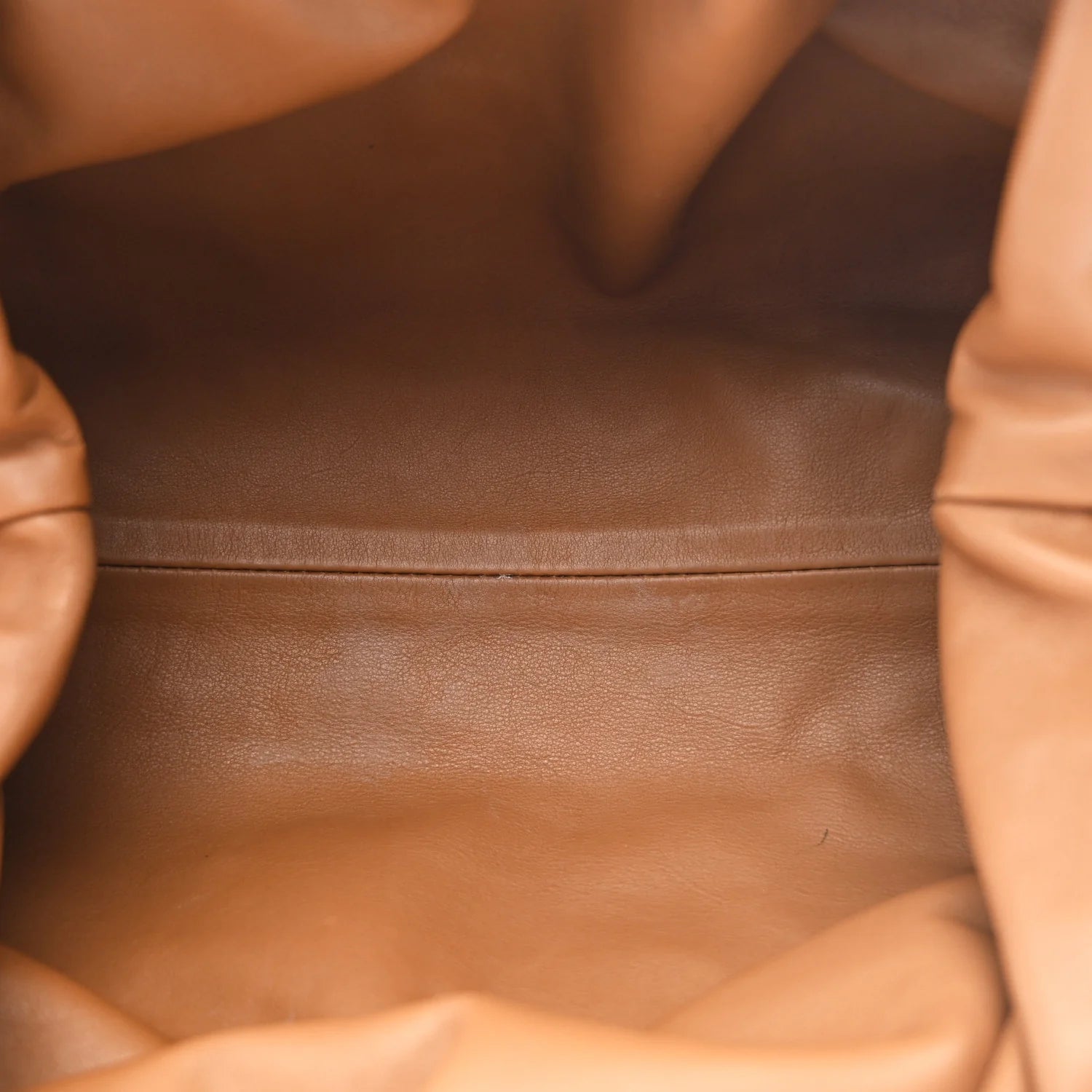 Smooth Butter Calf the Pouch Oversized Clutch Cammello