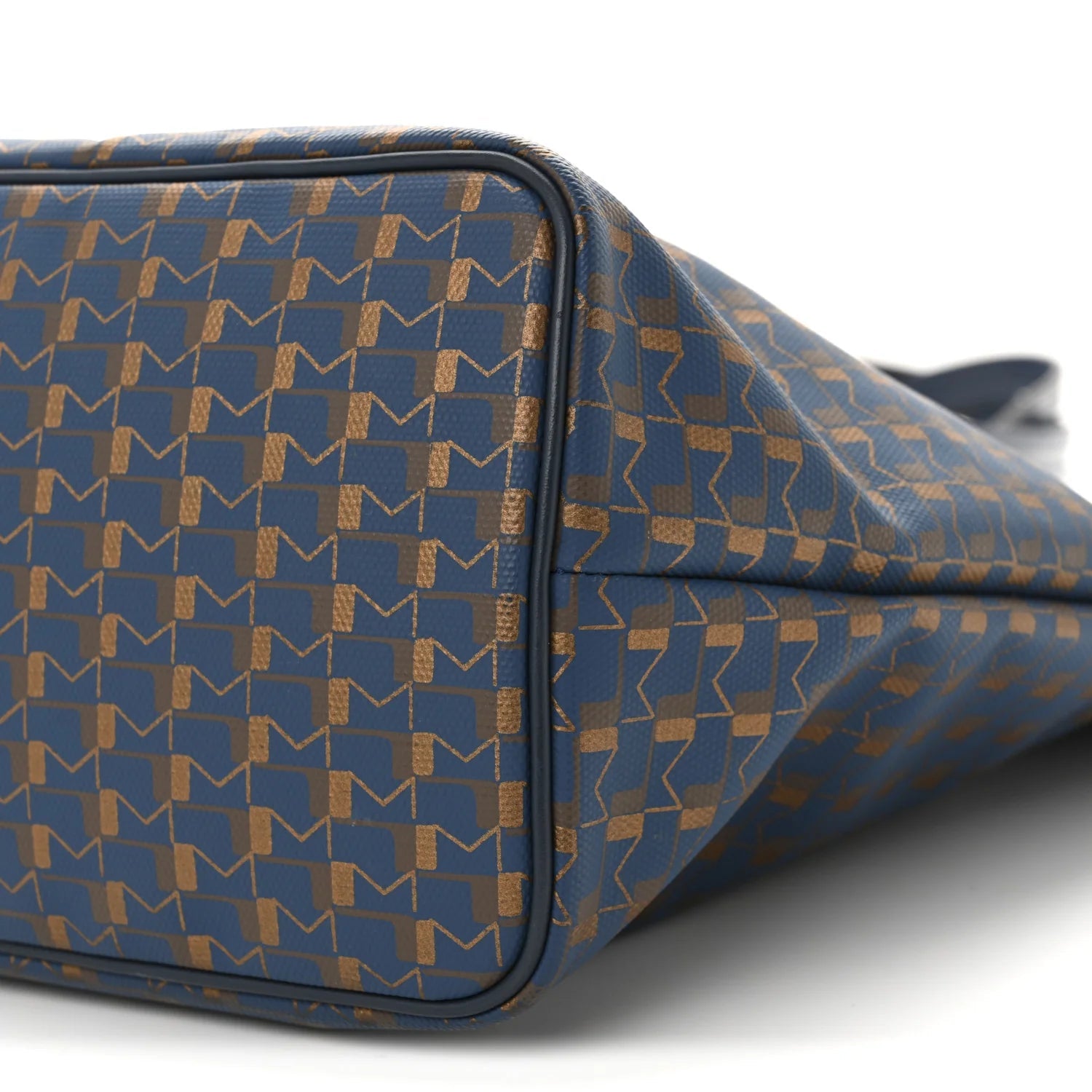 Grained Calfskin Canvas 1920 Oh! Tote Ruban MM Indigo Bronze