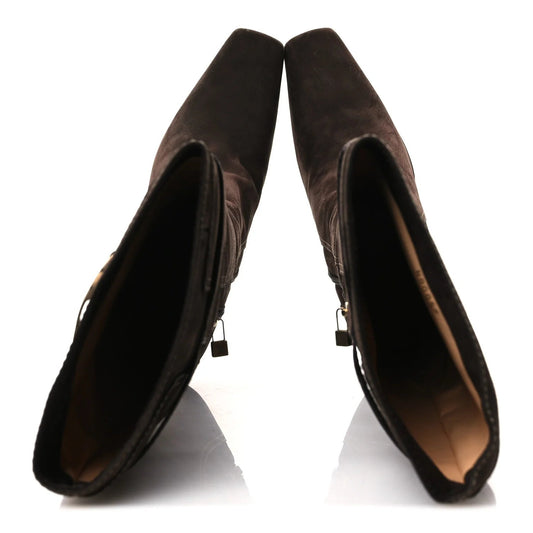 Suede High Boots 40 Brown