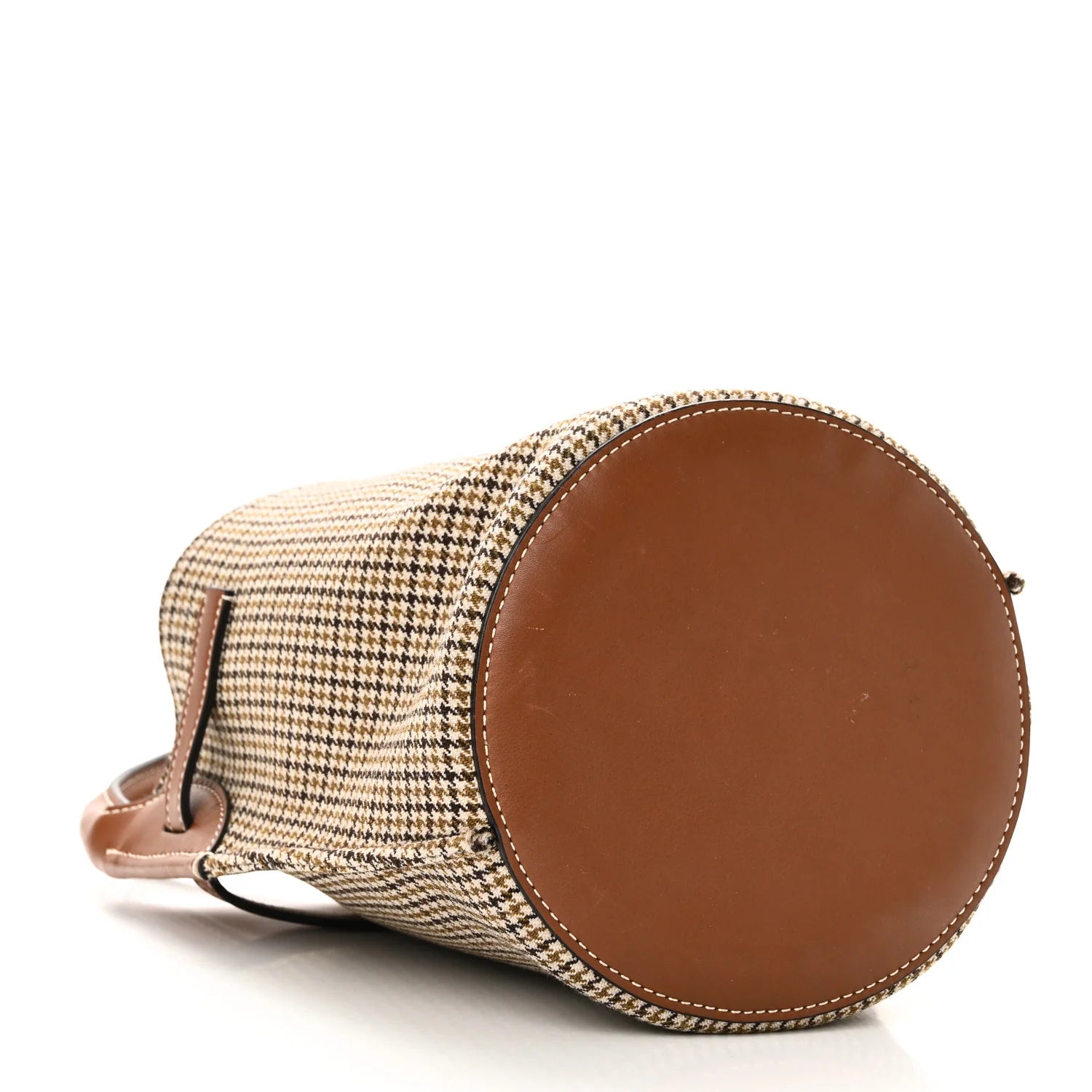 Smooth Calfskin Tweed Nano Big Bag Bucket Tan