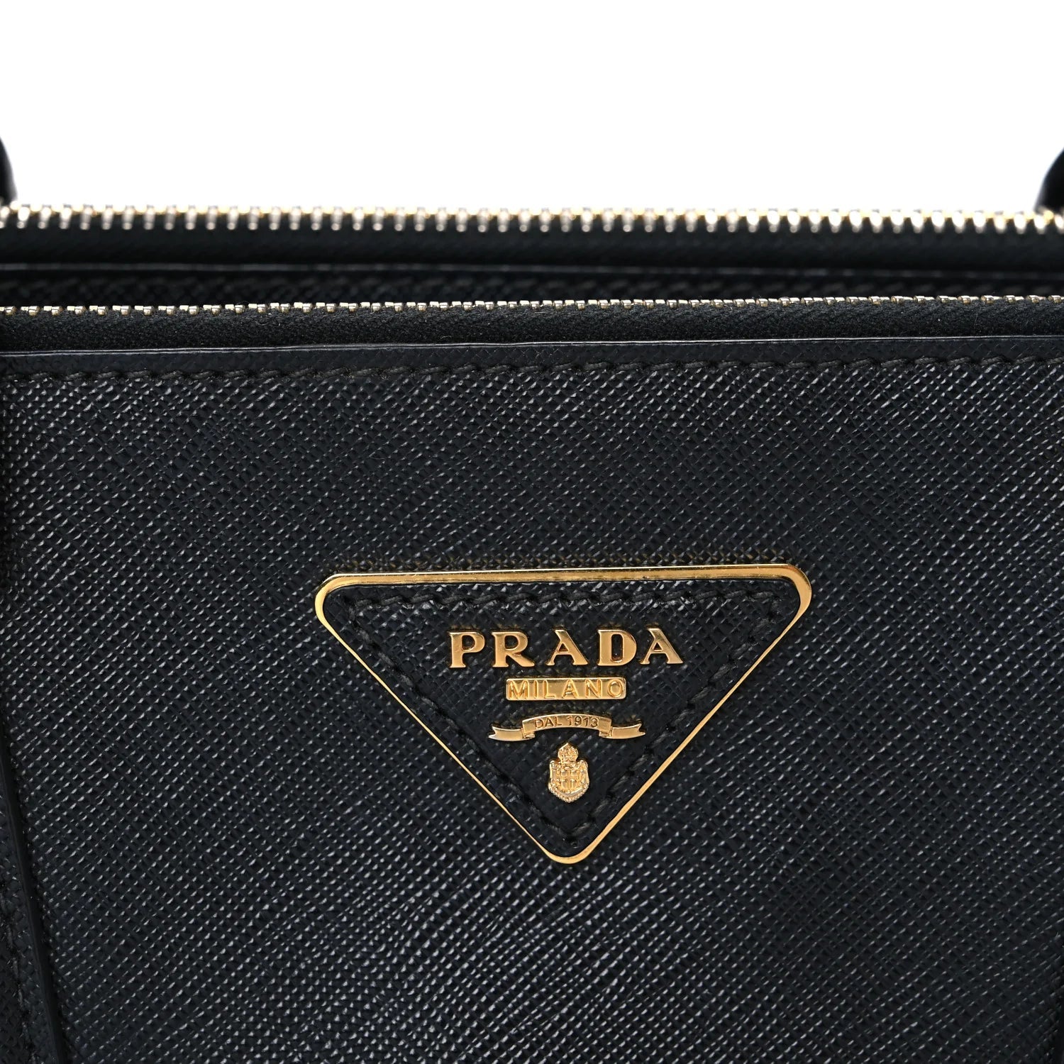 Saffiano Small Galleria Double Zip Tote Black