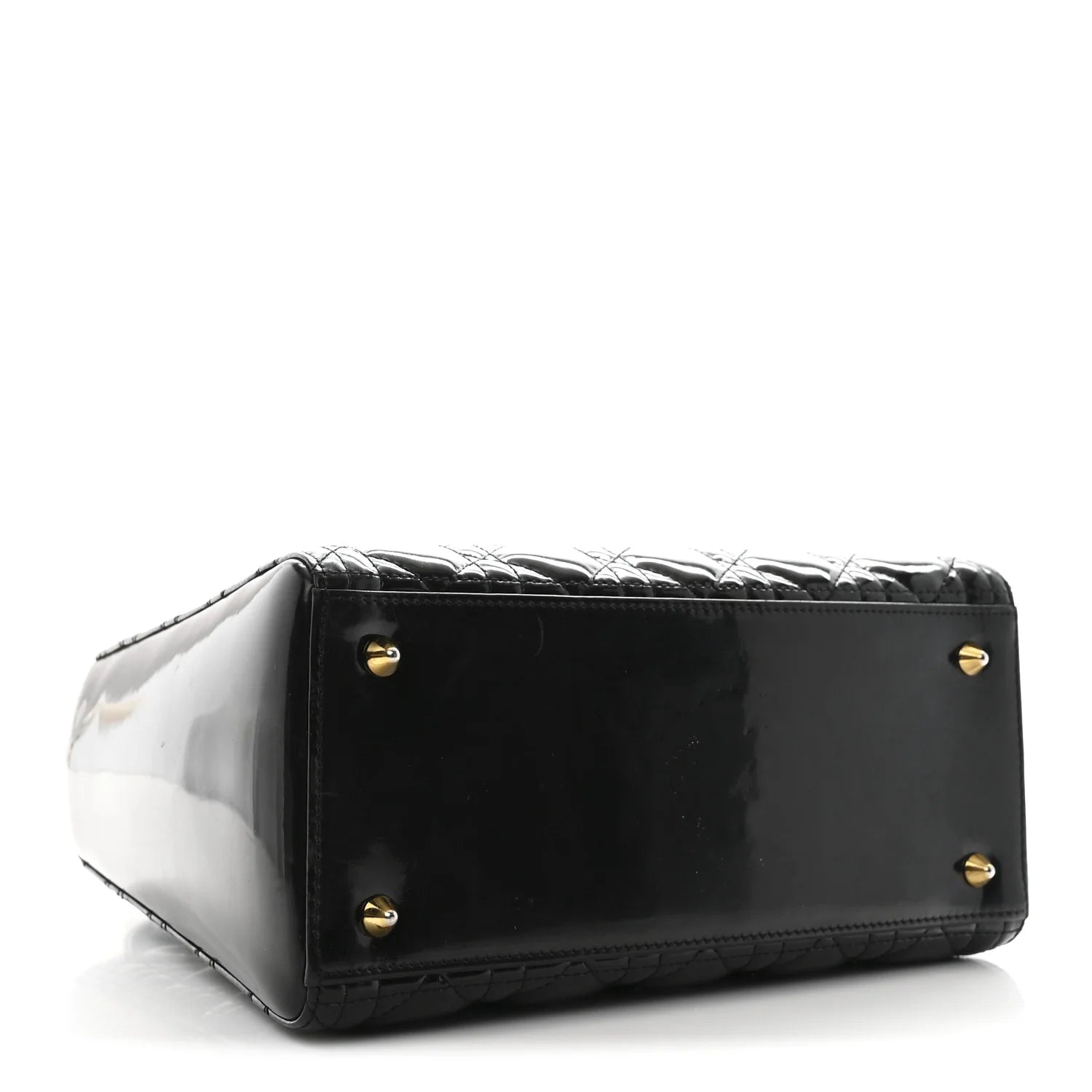 Patent Cannage Medium Lady Dior Black