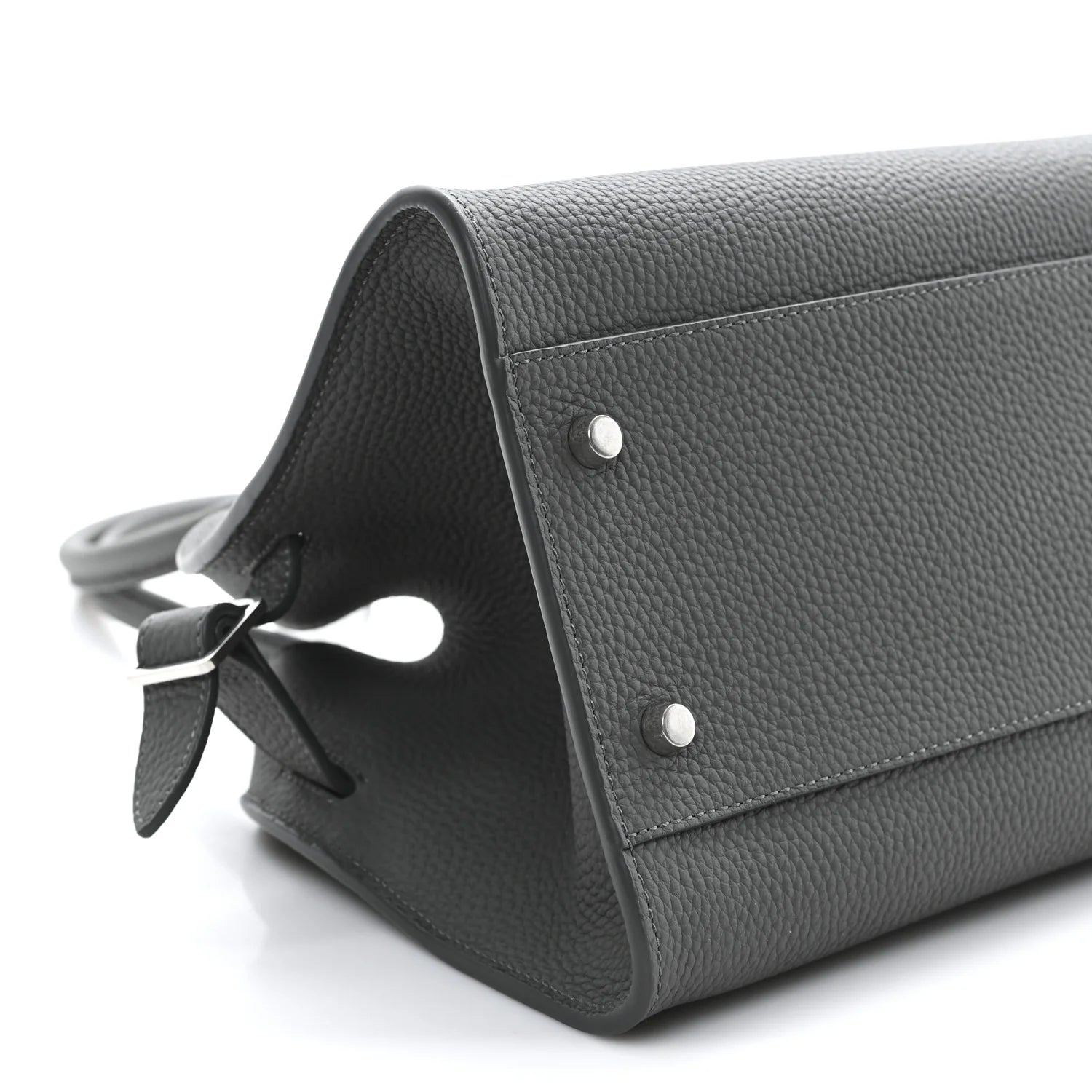 Matte Grained Calfskin EW Margaux 12 Timouse Grey