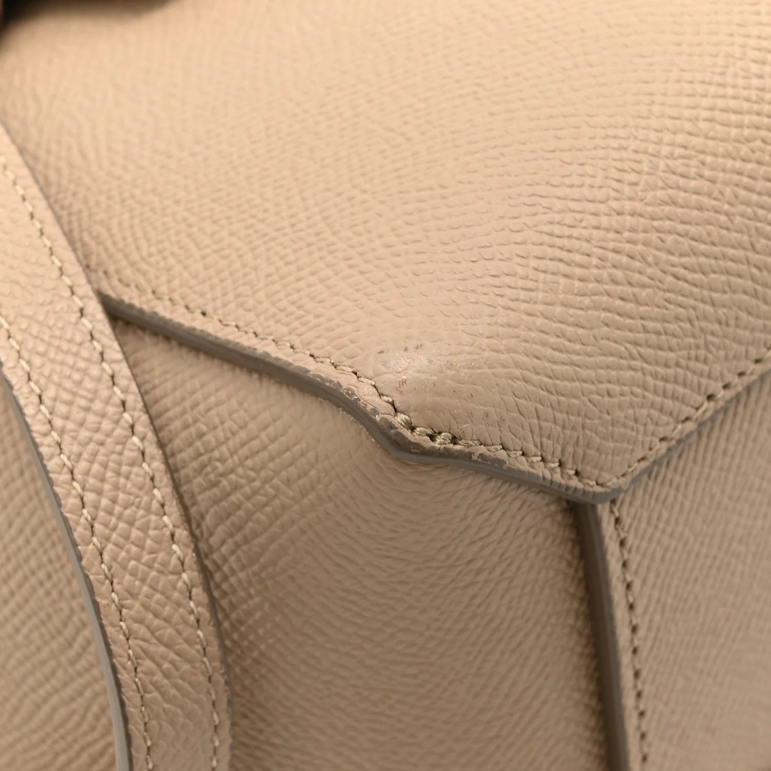 Grained Calfskin Nano Belt Bag Light Taupe