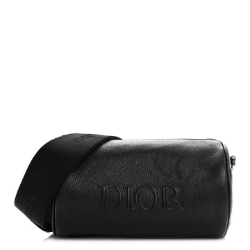 HOMME Grained Calfskin Mens Roller Messenger Black