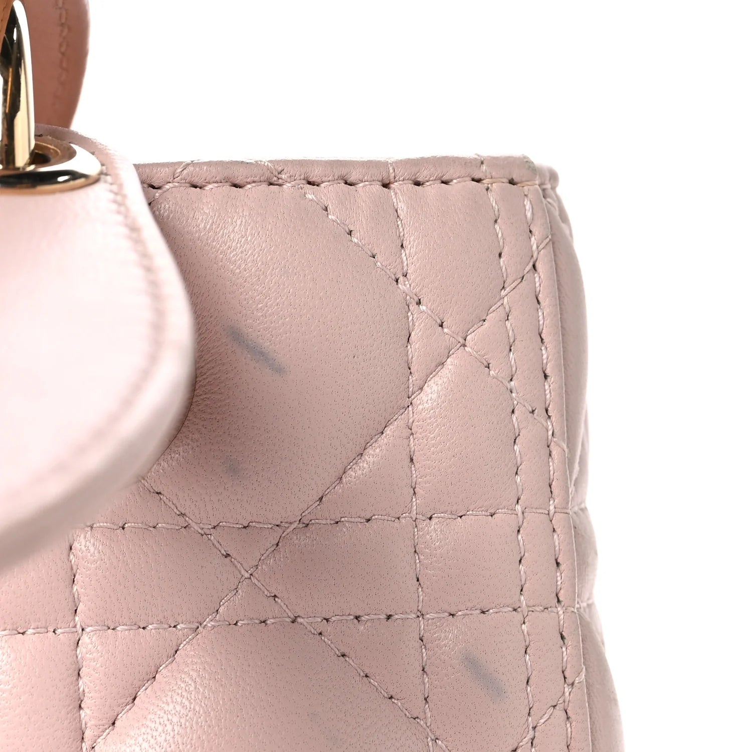 Lambskin Cannage Medium Lady Dior Light Pink