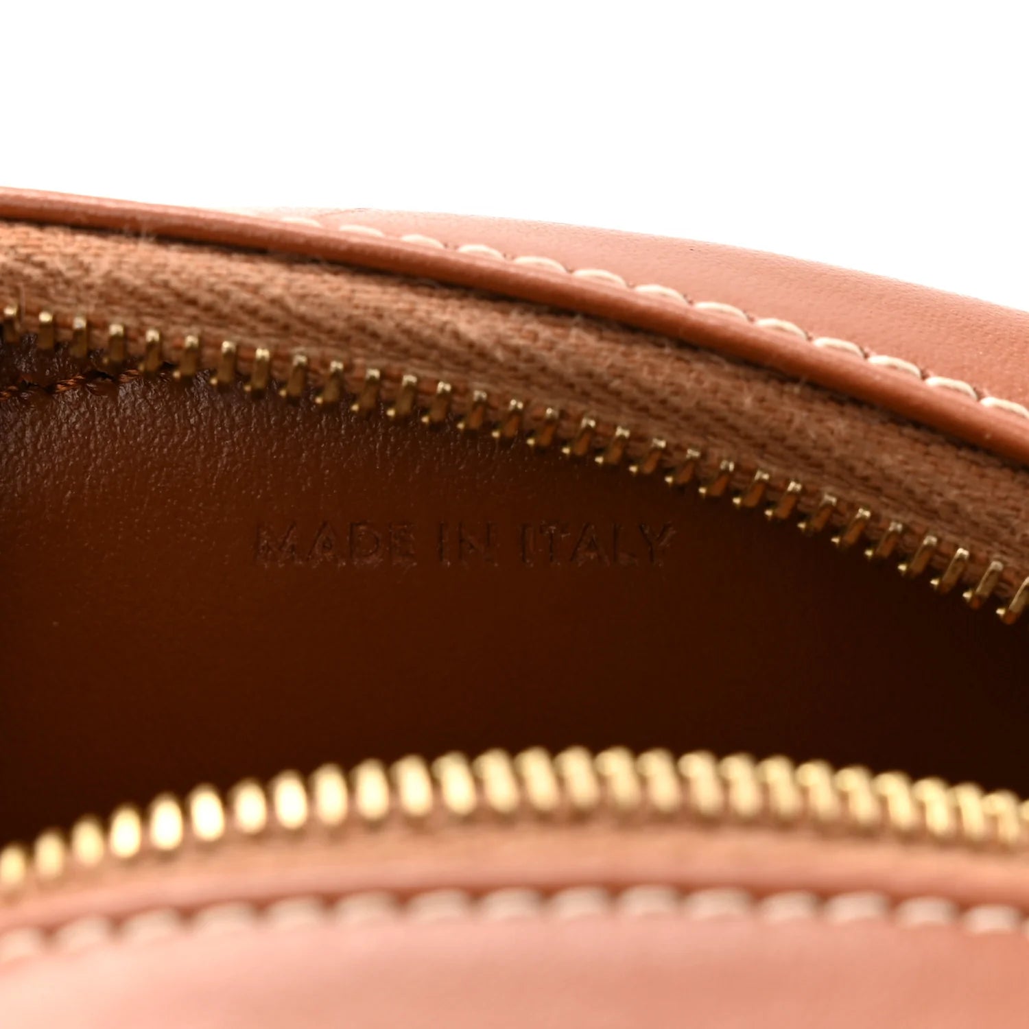 Smooth Calfskin Cuir Small Triomphe Oval Crossbody Purse Tan