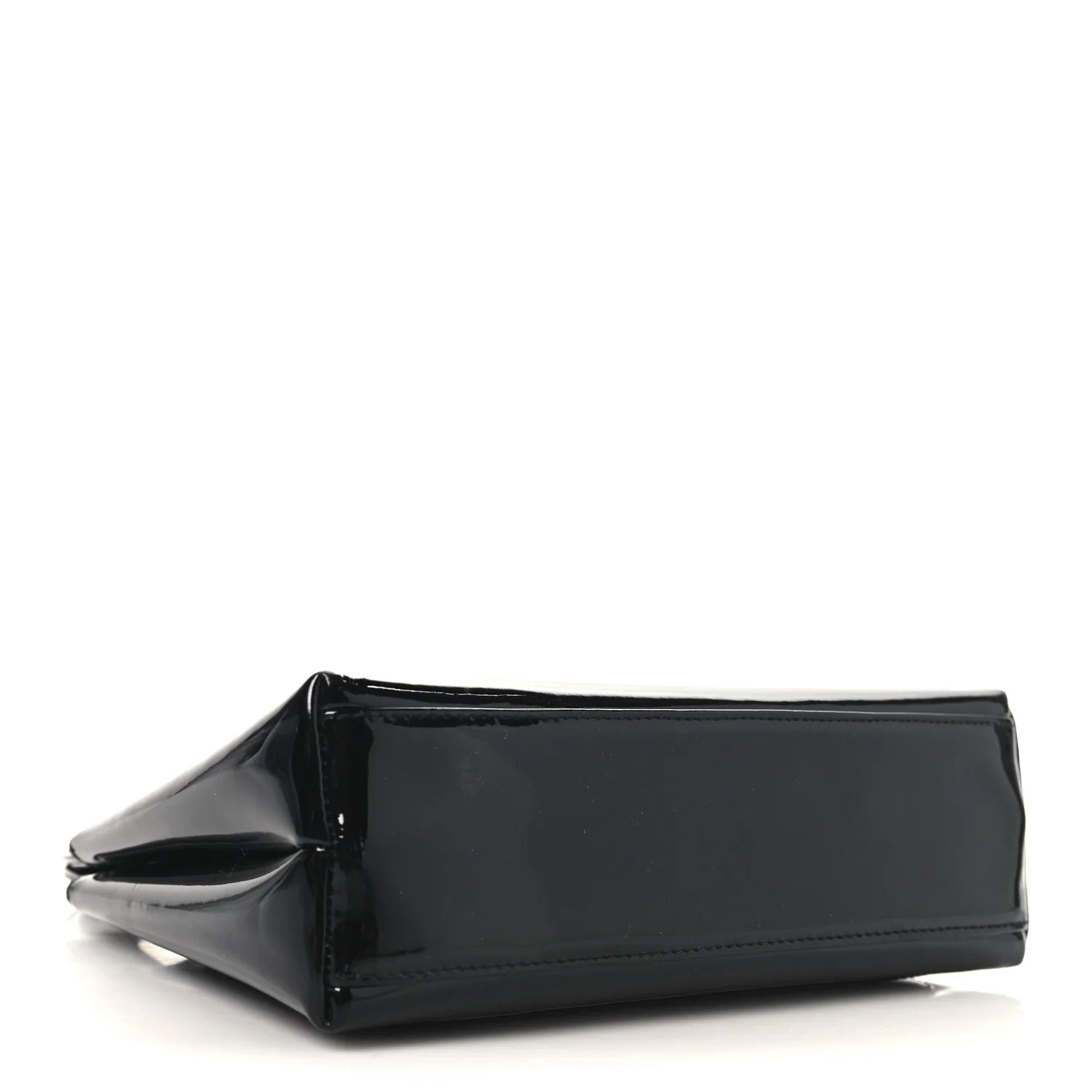 Patent Small Kelly Flap Bag Black