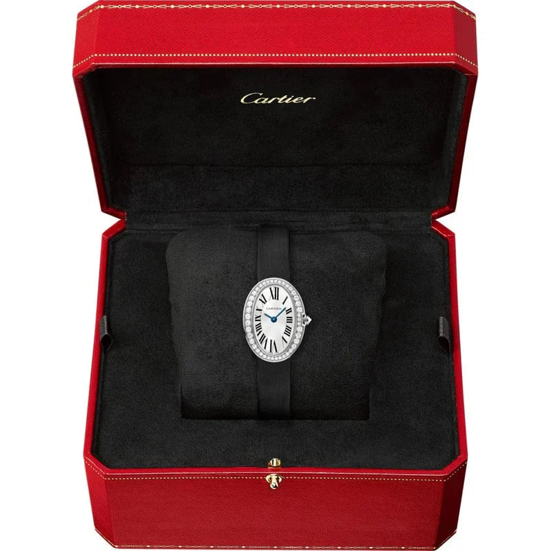 Unworn  Baignoire Mini, 18K White Gold Set with Diamonds, 25.30Mm X 20.79Mm, Ref# WB520027, Box and Papers