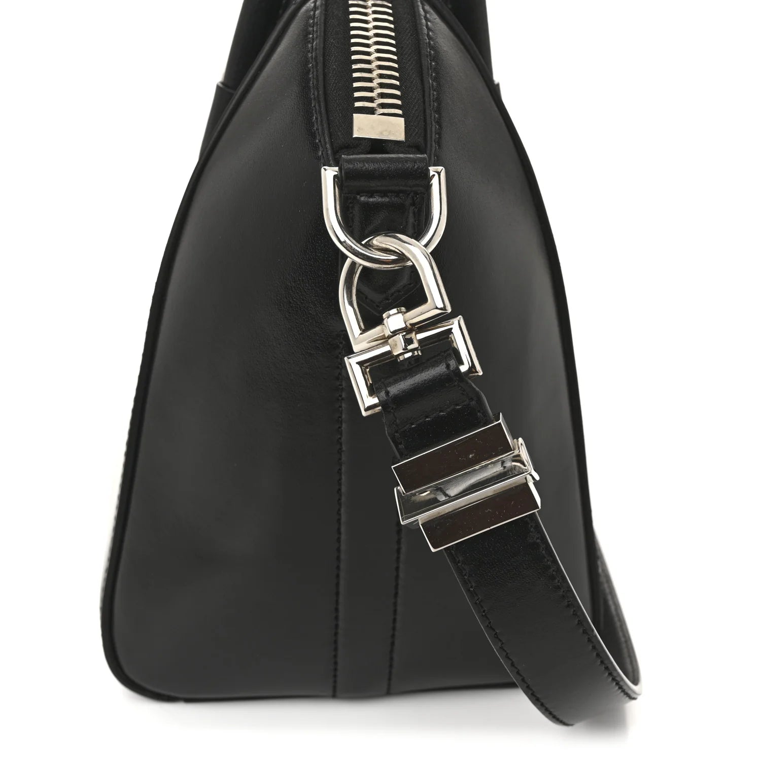 Shiny Lord Calfskin Small Antigona Black