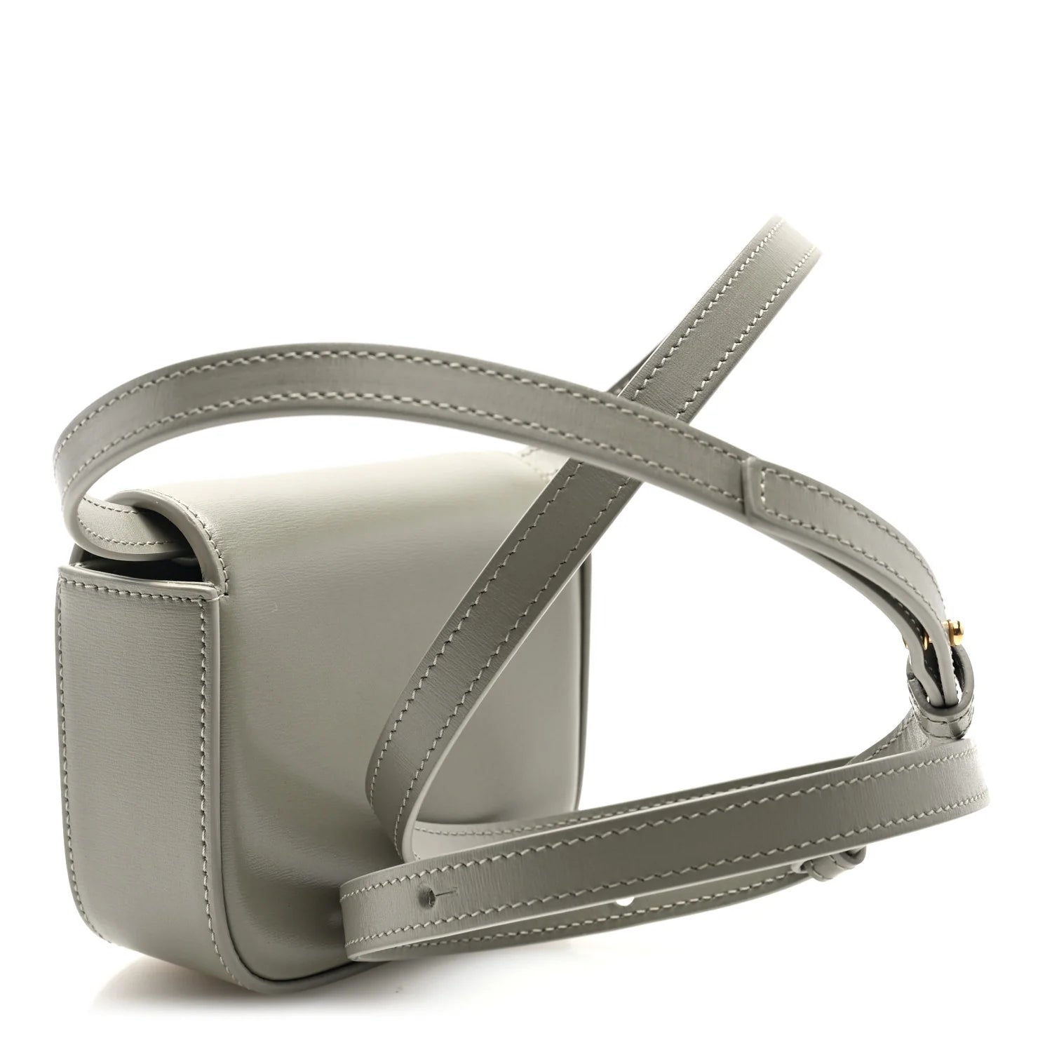 Shiny Calfskin Mini Triomphe Chalk