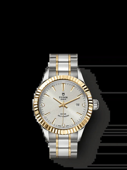 Style, Stainless Steel and Yellow Gold with Diamond-Set, 28Mm, Ref# M12113-0009