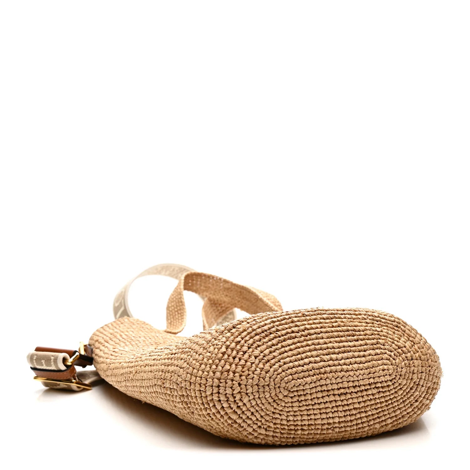 Raffia Mini Slit Tote Bag Natural Tan