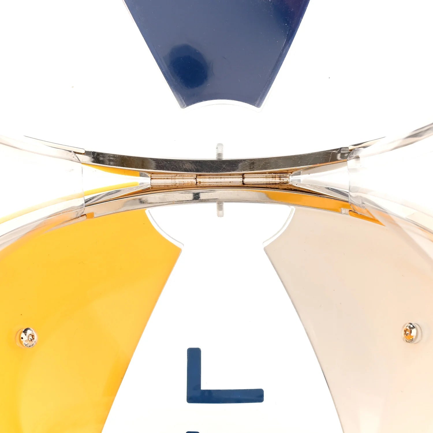 Plexiglass Coco Beach Ball Minaudiere Clutch Yellow White Blue