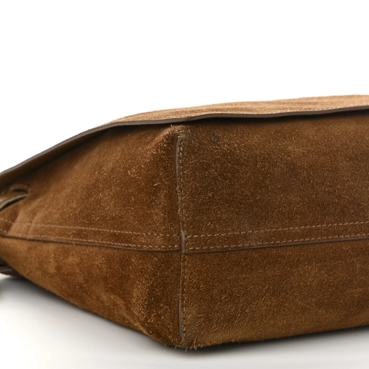 Suede Flamenco Satchel Tobacco