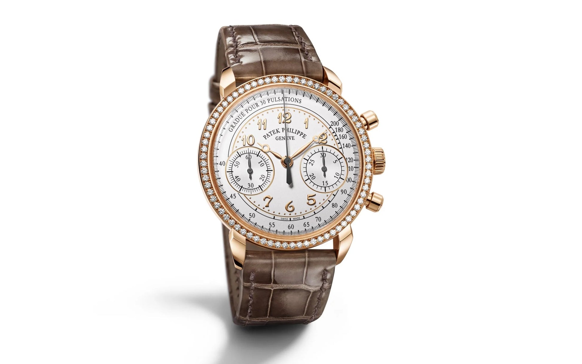 Complication, 18K Rose Gold, Ladies Chronograph 38Mm, 99 Diamonds: ~0.99 Ct., Ref# 7150/250R-001