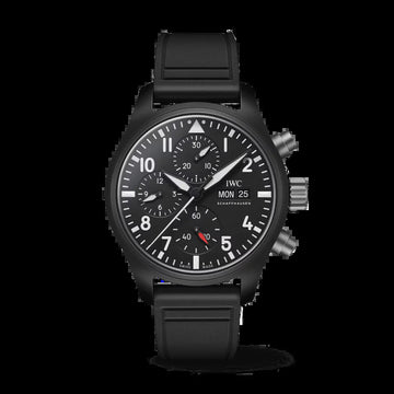 Unworn  Pilot’S Watch Chronograph TOP GUN 41, Ceramic, Titanium, 41Mm, Ref# IW389401, Box and Papers