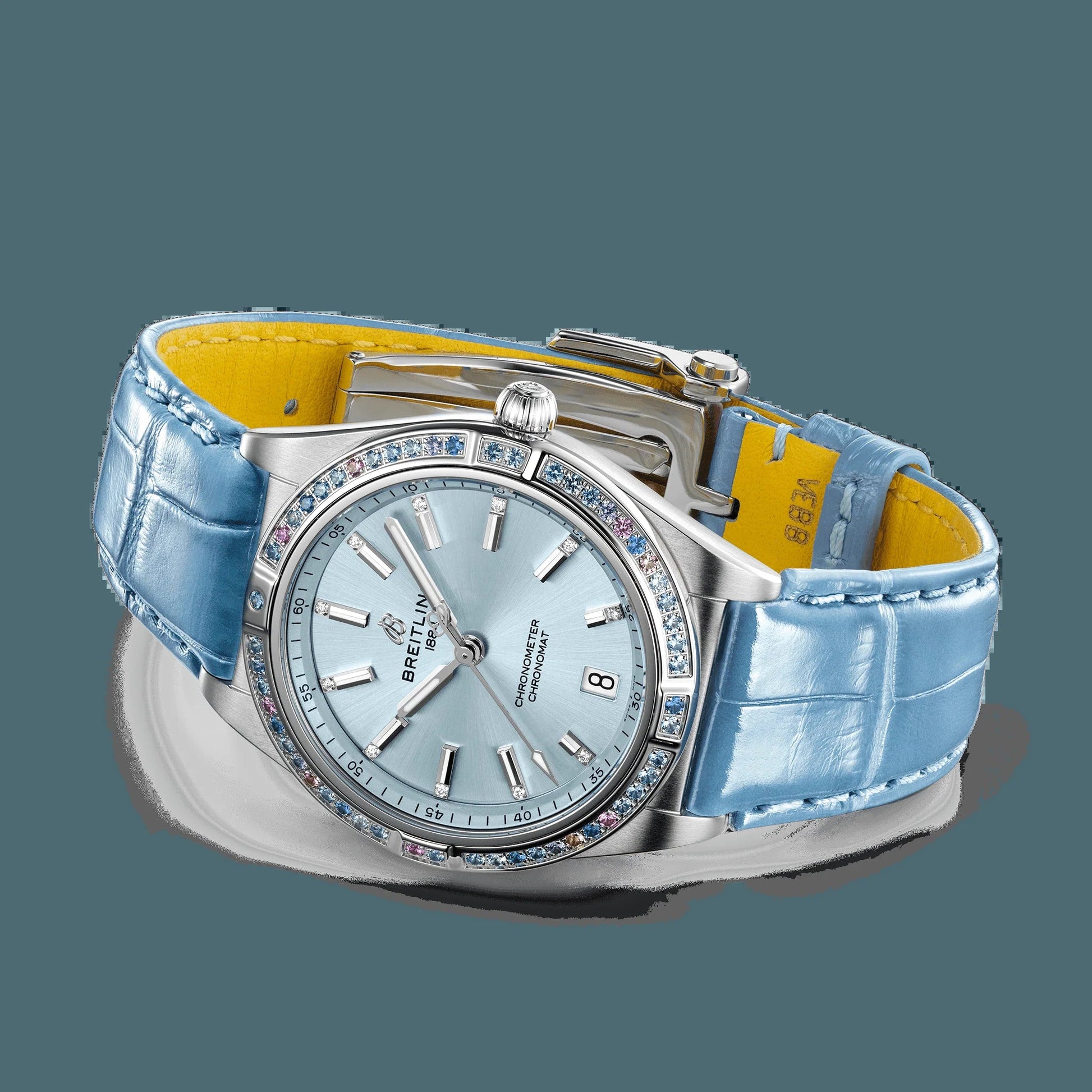 Chronomat Automatic 36 South Sea, Stainless Steel, 18K White Gold, Diamonds and Gem, Ref# G10380611C1P1, Unworn 2024