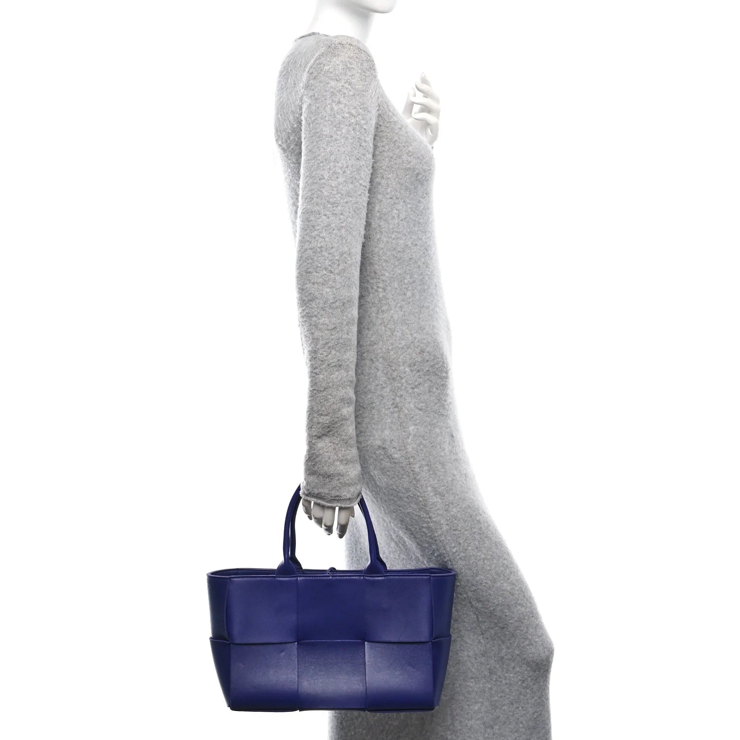 Smooth Calfskin Intrecciato Small Arco Tote Unicorn