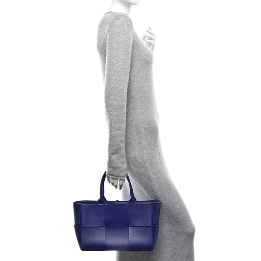 Smooth Calfskin Intrecciato Small Arco Tote Unicorn