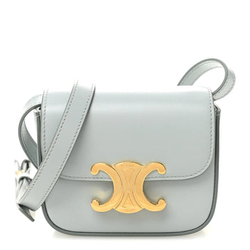 Shiny Calfskin Mini Claude Soft Blue