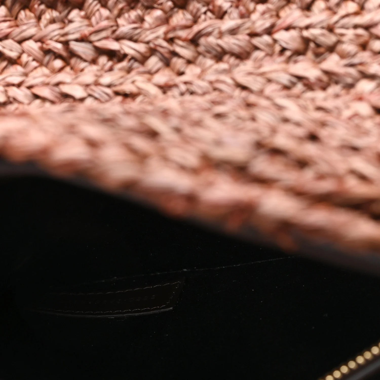 Raffia Calfskin Medium Panier Tote Dark Chocolate