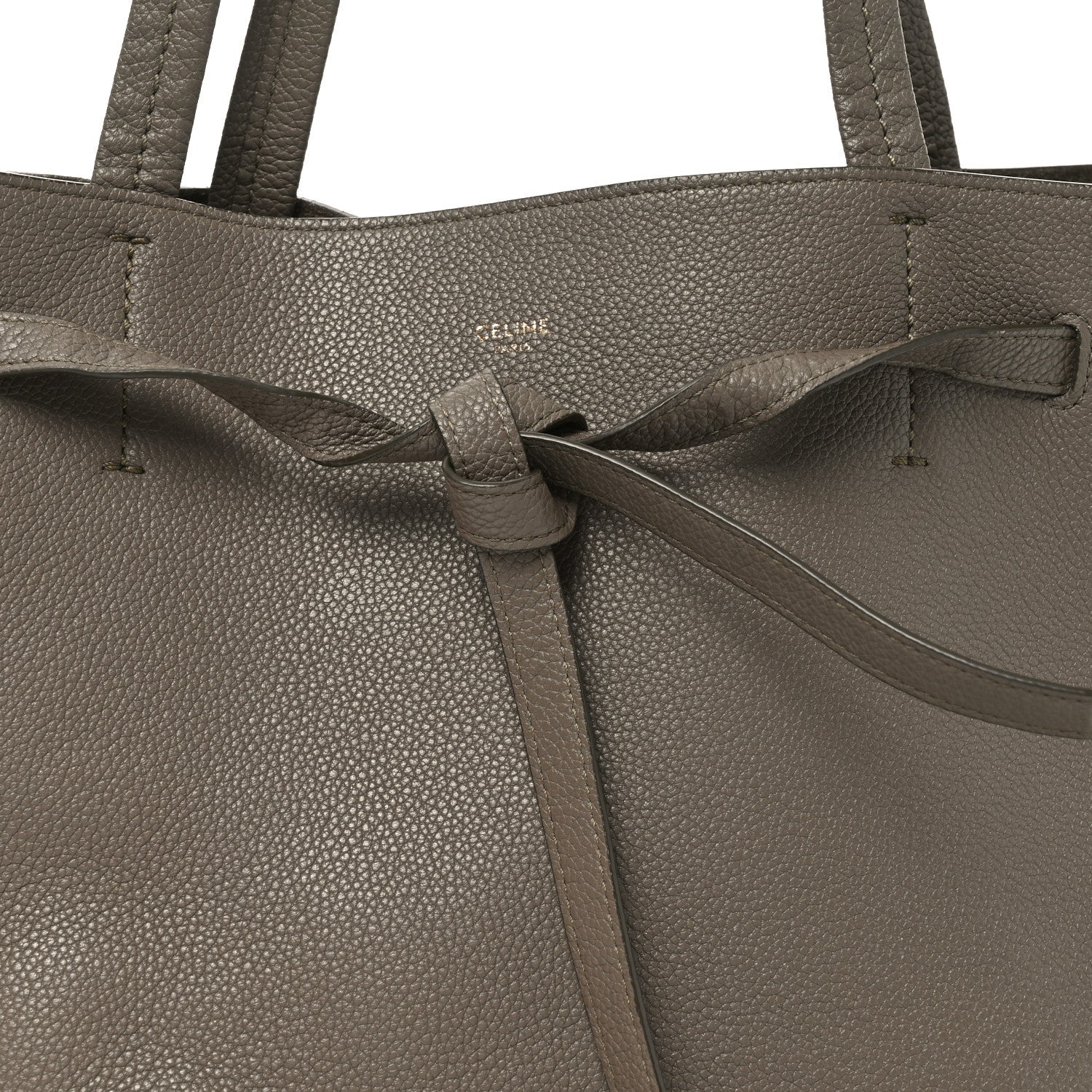 Soft Grained Calfskin Small Belt Cabas Phantom Taupe