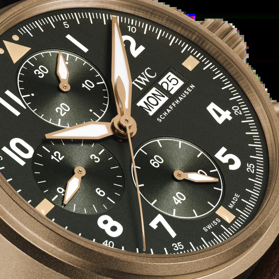 Unworn  Pilot'S Watch Spitfire Chronograph, Bronze, 41Mm, Ref# IW387902, Box and Papers