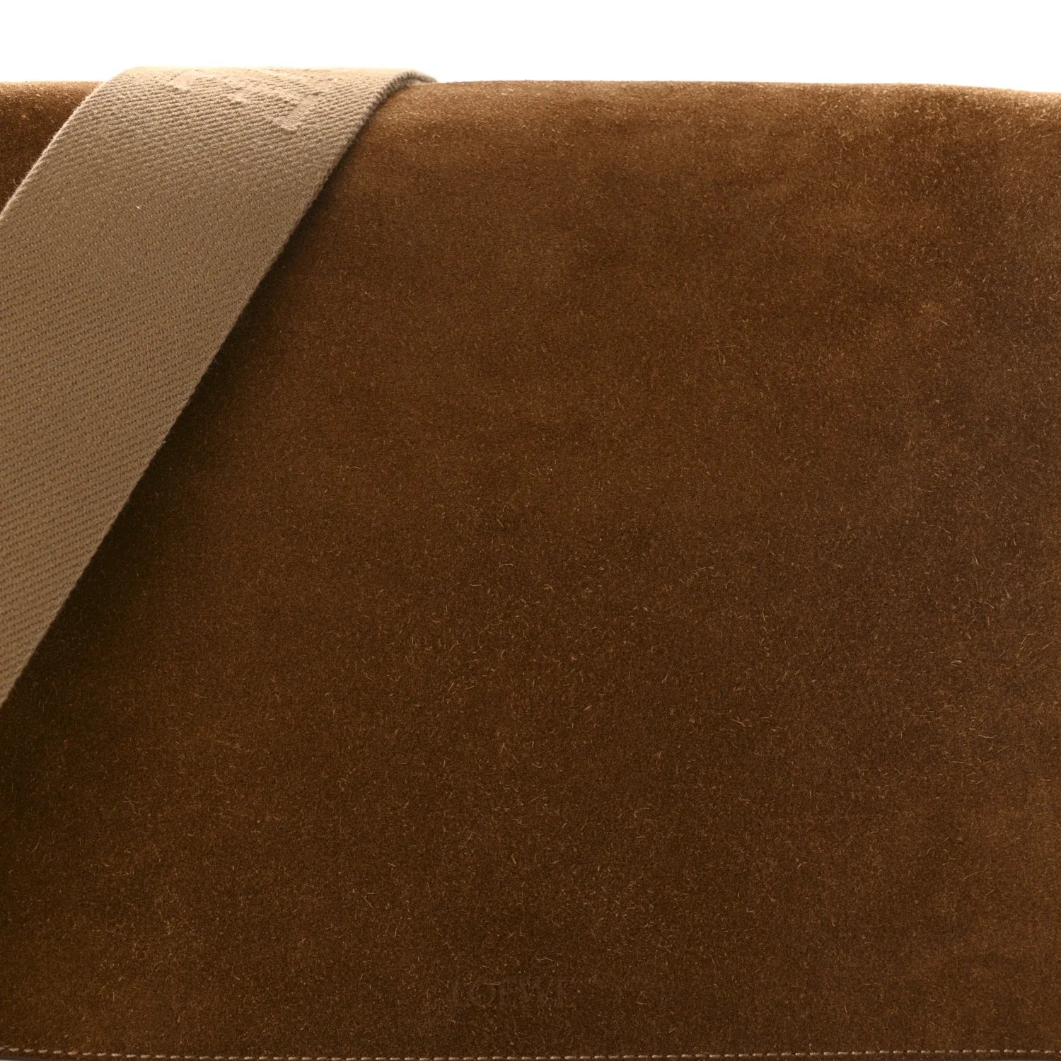 Suede Flamenco Satchel Tobacco