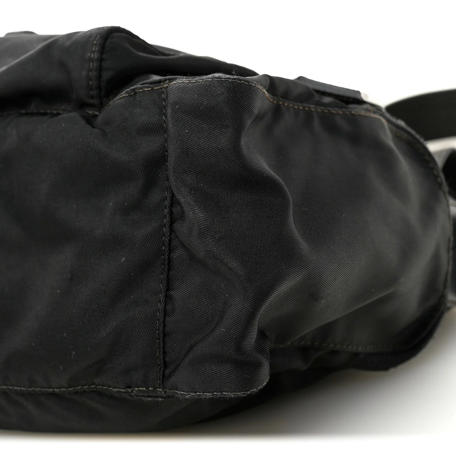 Tessuto Nylon Saffiano Small Vela Messenger Black