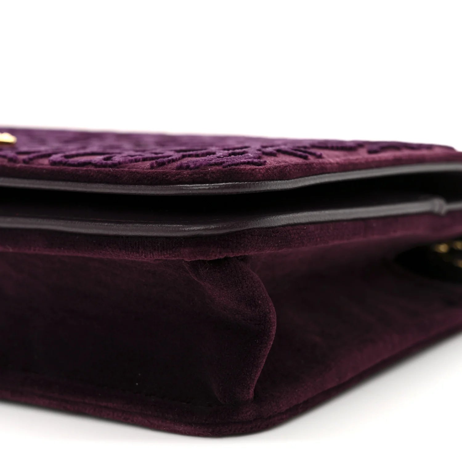 Velvet Metiers D'Art Wallet on Chain WOC Burgundy