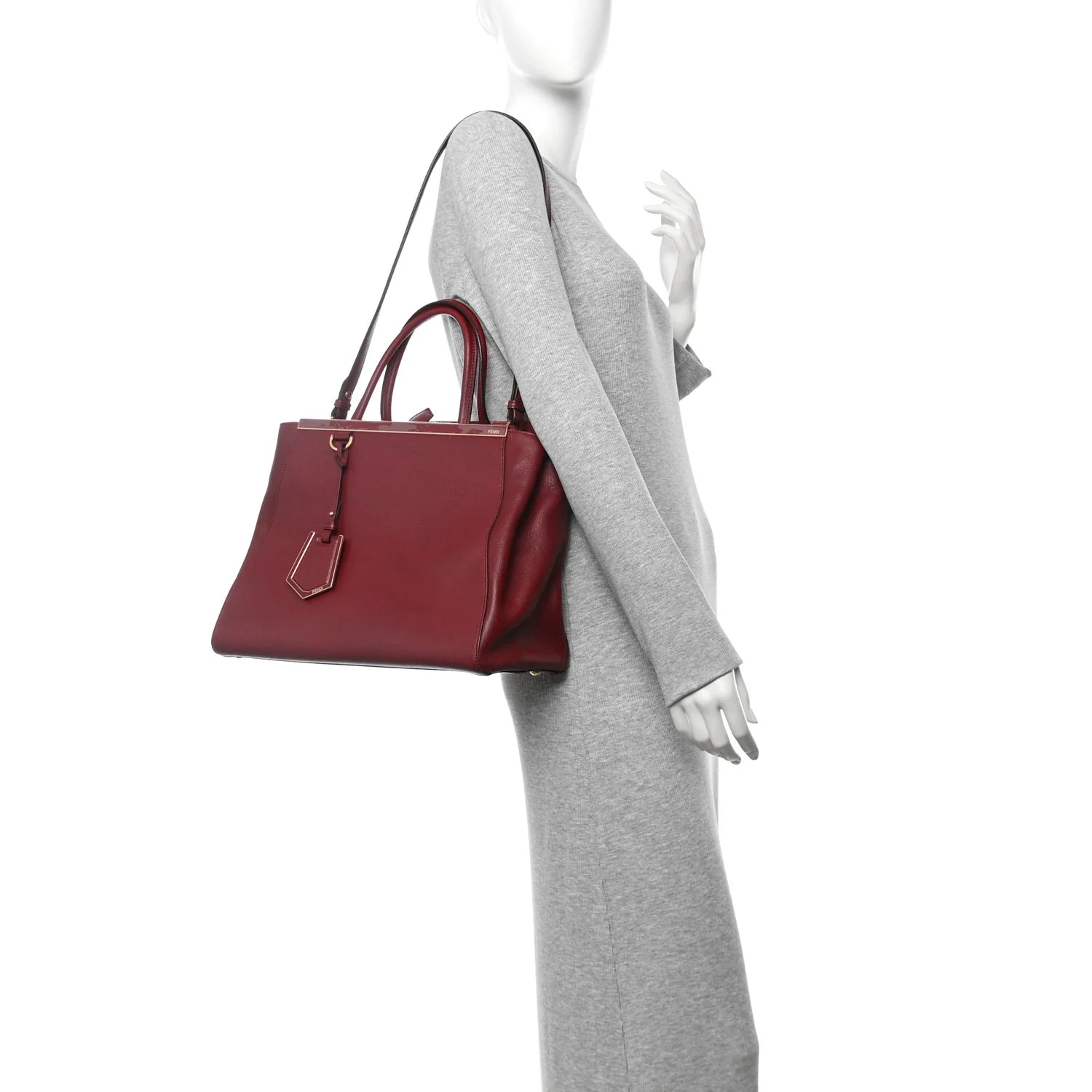 Vitello Elite Regular 2Jours Tote Rosso Scuro Ciliegia