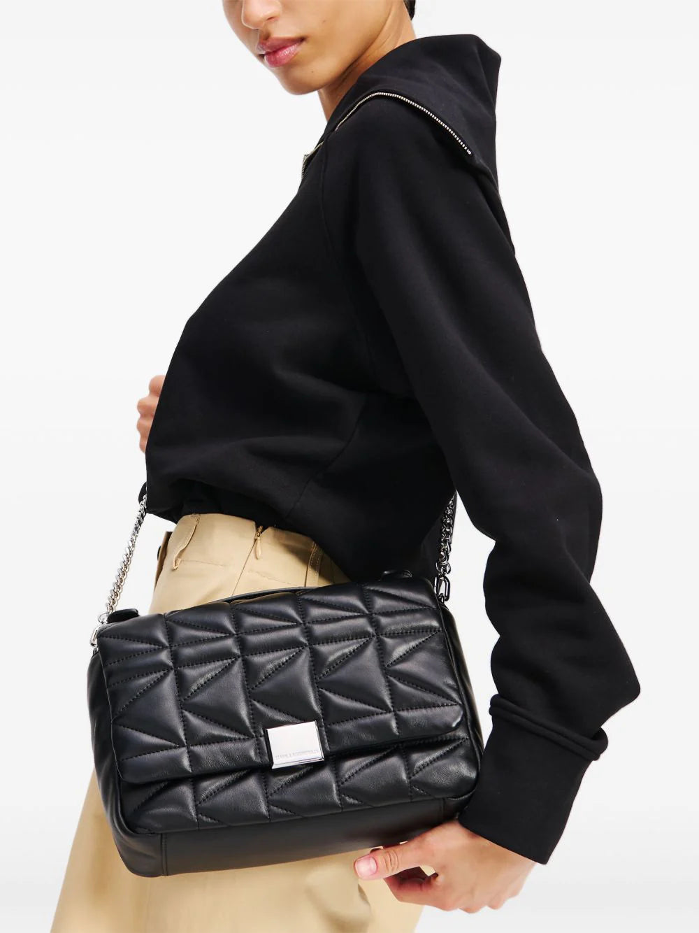 CROSSBODY PUFFER M BLACK